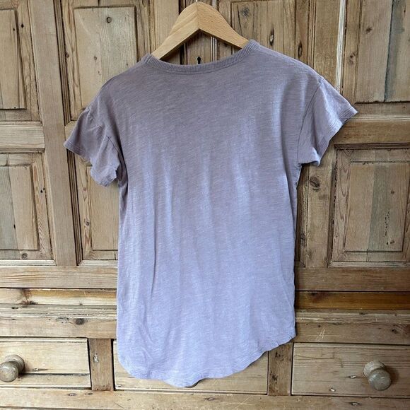 Madewell XXS Whisper Crewneck Tee Muted Mauve Pink Crewneck Short Sleeve T-Shirt - Picture 5 of 7
